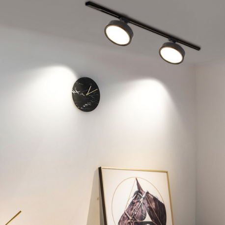 PORTA PANEL LED RED NEGRO A RIEL 12W NEUTRO 4000K MOD QUTU KONNERGIE