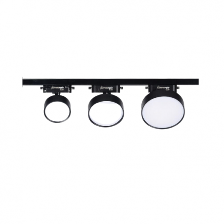 PORTA PANEL LED RED NEGRO A RIEL 12W NEUTRO 4000K MOD QUTU KONNERGIE