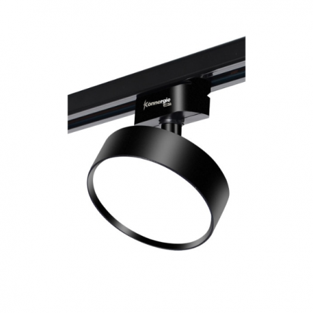 PORTA PANEL LED RED NEGRO A RIEL 12W NEUTRO 4000K MOD QUTU KONNERGIE