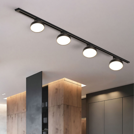 PORTA PANEL LED RED NEGRO A RIEL 12W NEUTRO 4000K MOD QUTU KONNERGIE