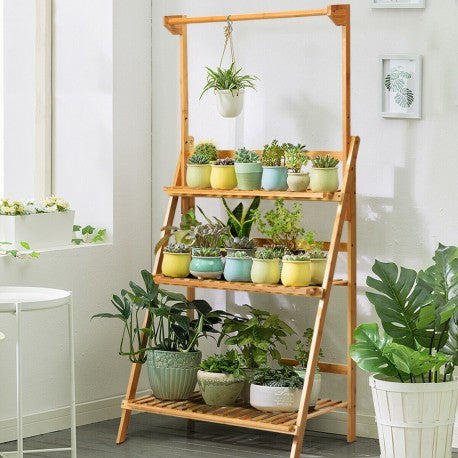 Pérgola de bamboo 3 niveles con soporte