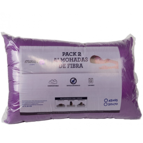 Pack 2 Almohadas Premium Microfibra mprado. Masel