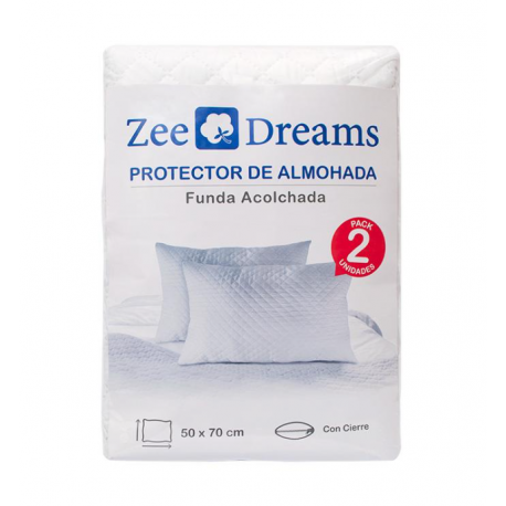 Pack 2 Protectores de almohada 50x70 funda acolchada Zee Dreams