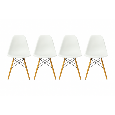 Pack 4 Sillas Eames DSW blancas