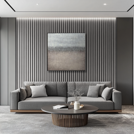 Panel decorativo PVC color Gris oscuro 250x16x2,3cm Caja 16 piezas El Container