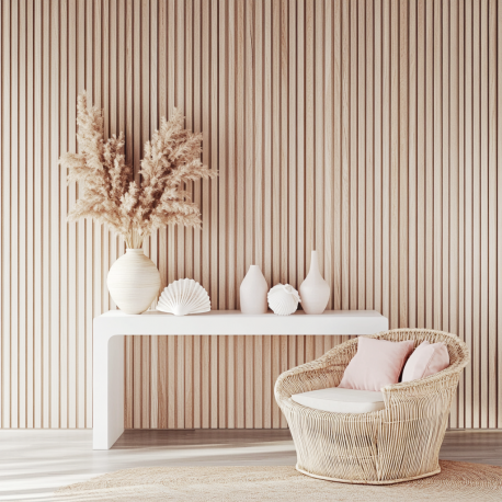 Panel decorativo PVC color crema 250x16x2,3cm Caja 16 piezas El Container
