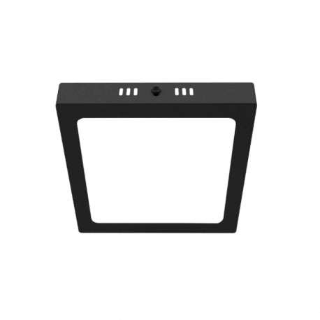 Panel sobrepuesto negro pro cuadrado 12w frio 6500K para iluminación disponible online en El Container