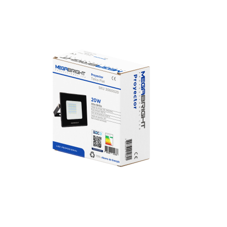 Imagen de Proyector LED 20W Telco Flat Pro 6000K Megabright