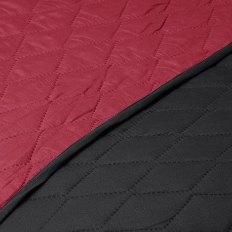 Quilt Bicolor Negro Rojo. Masel