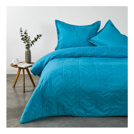 Quilt Bicolor Turquesa Gris, AF Cannon - King El Container