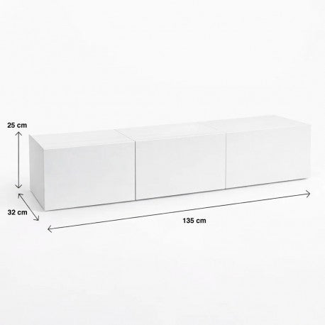 Rack TV Flotante Napoles Blanco