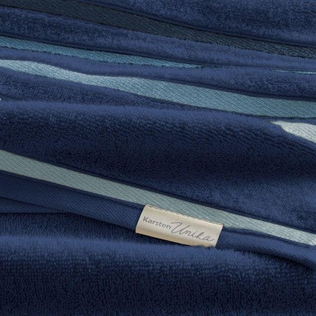 Sábana de Baño Karsten Lumina Azul Marino Azul 86x150 cm Algodón 500g Alta Absorción El Container