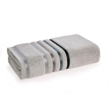 Sábana de Baño Karsten Lumina Gris Perla Gris 86x150 cm Algodón 500g Alta Absorción El Container