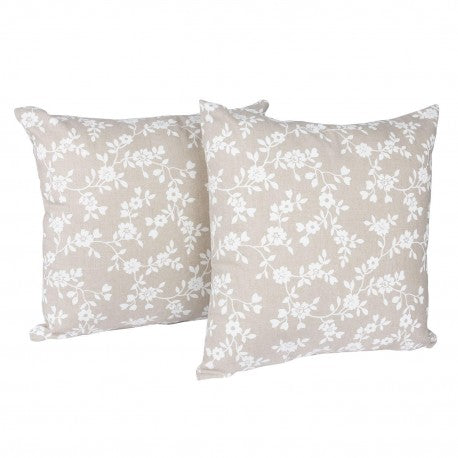 Set 2 Cojines Lona Española Keila 50X50 cm. Beige. Masel