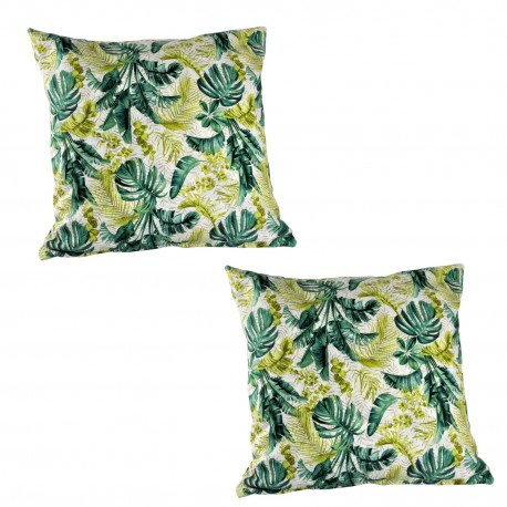 Set 2 Cojines Lona Española Kingston Ivory 50X50 cm. Masel