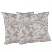 Set 2 cojines Lona Española Yoko 50x50 cm. Beige. Masel