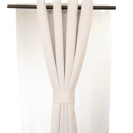 Set Cortina 2 Piezas Embossed Blanco