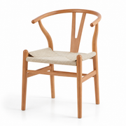 Silla Wishbone Madera y Hilo de cuerda Natural