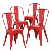 Sillas Metalicas Tolix. Juego 4 unidades Rojas