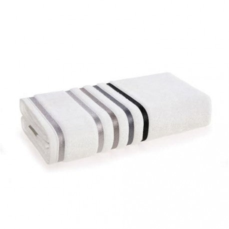 Toalla de Baño Karsten Lumina Blanco Gris 70x140 500gr El Container