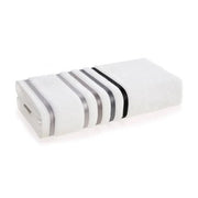 Toalla de Mano Karsten Lumina Blanco Gris 48x80 cm Algodón 500g Alta Absorción El Container