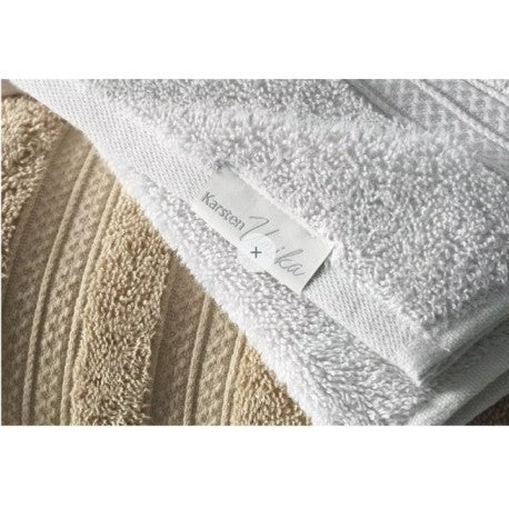 Toalla de Mano Karsten Unika Blanca 30x50 cm Algodón 500g Alta Absorción Premium El Container