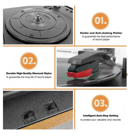 Tocadisco Bluetooth LP&No.1 Light Wood