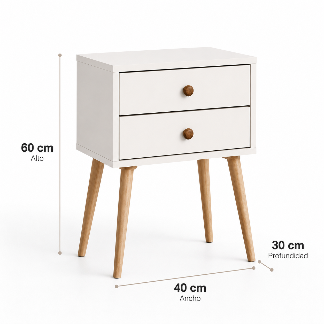 Velador Doble Eames White