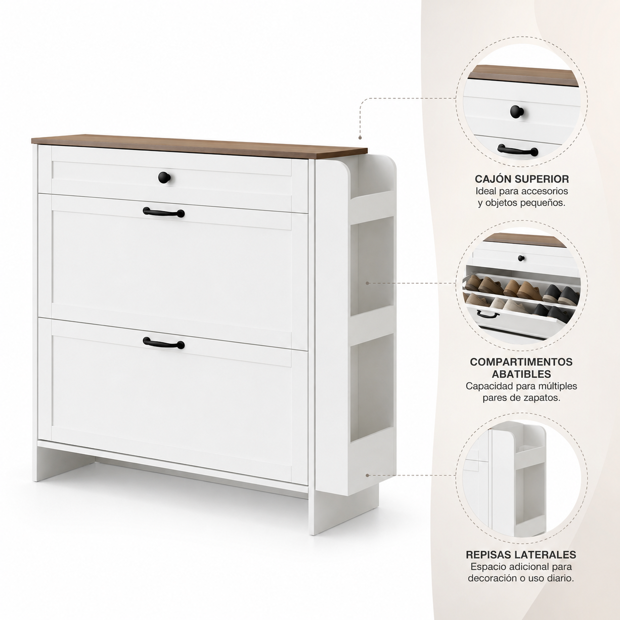 Zapatero Essenza Home Blanco