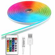 Cinta 5v neon 3535 108led ip54 10mm rgb c/adhesivo 3mt konnergie para iluminación disponible online en El Container