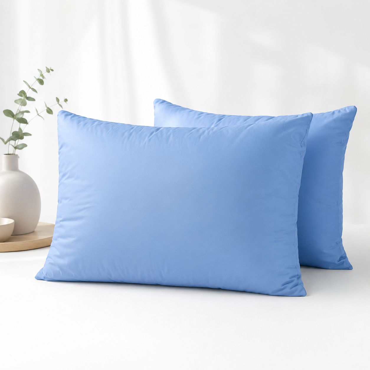 Pack 2 Almohadas 50x70cm Premium Eco turquesa, Masel