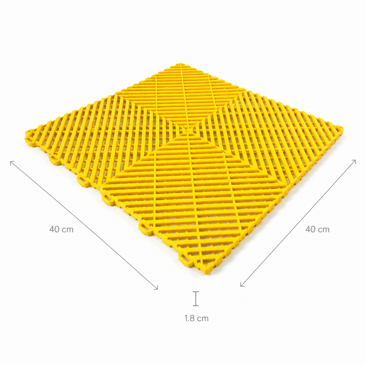 Piso Encastrable Plástico Garaje Autolavado Taller Detailing caja 6 unidades Amarillo