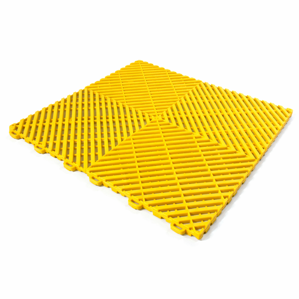 Piso Encastrable Plástico Garaje Autolavado Taller Detailing caja 6 unidades Amarillo
