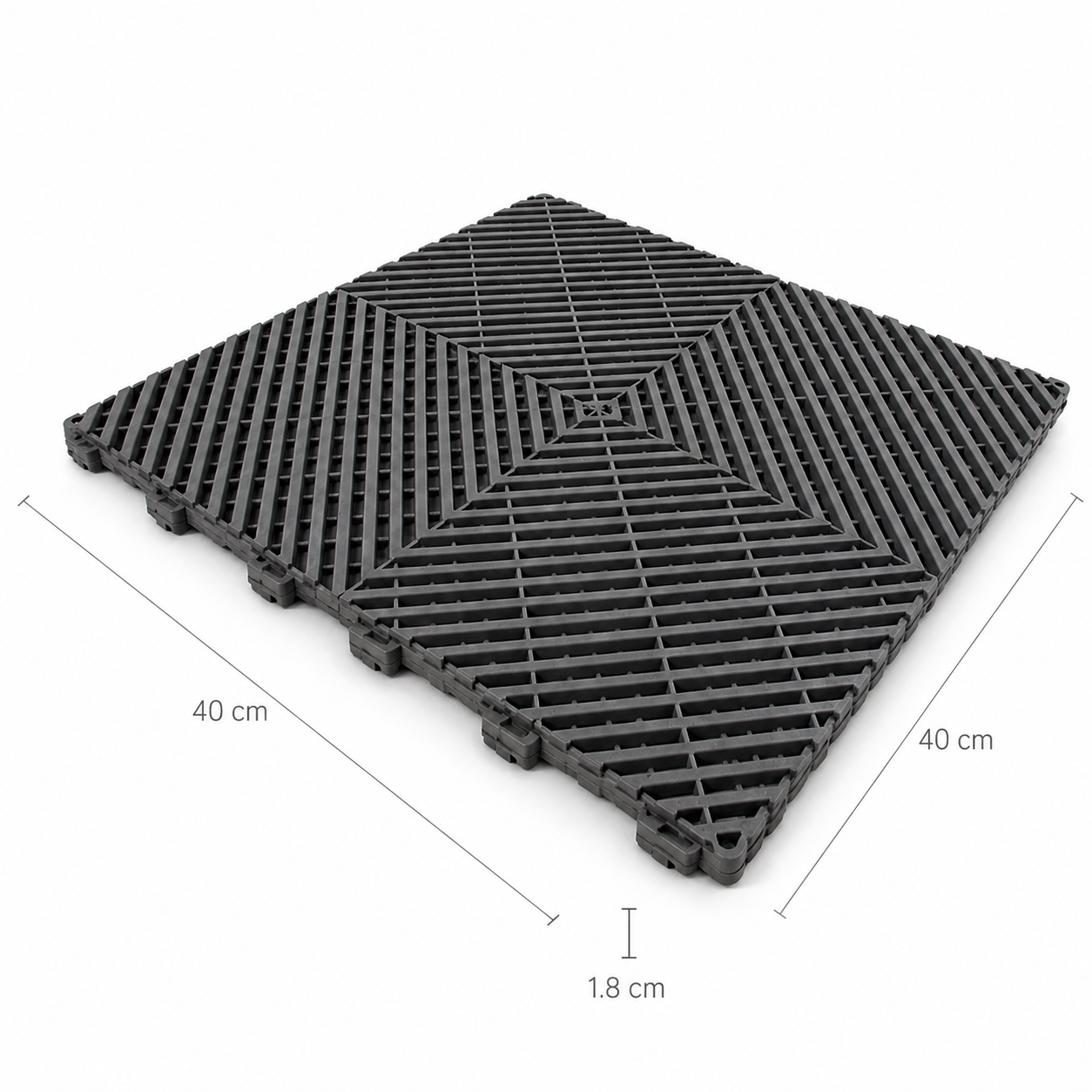 Piso Encastrable Plástico Garaje Autolavado Taller Detailing caja 6 unidades Gris