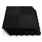 Piso Encastrable Plástico Garaje Autolavado Taller Detailing caja 6 unidades Negro