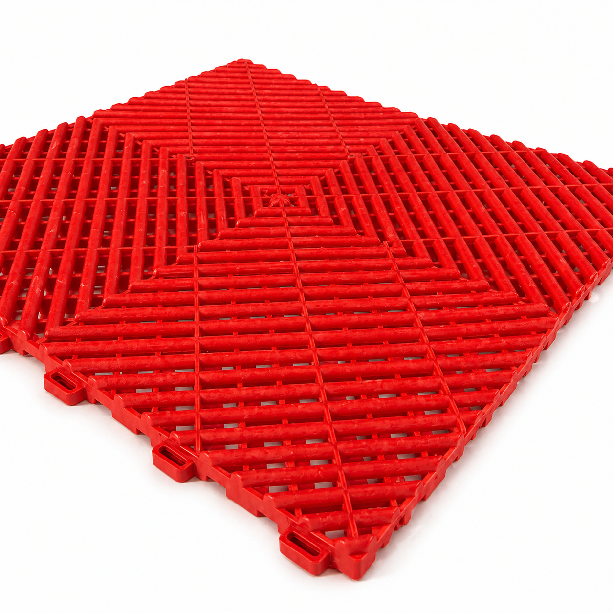 Piso Encastrable Plástico Garaje Autolavado Taller Detailing caja 6 unidades Rojo