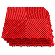 Piso Encastrable Plástico Garaje Autolavado Taller Detailing caja 6 unidades Rojo