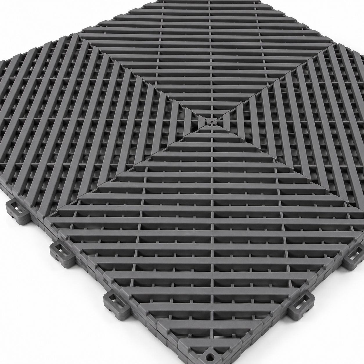 Piso Encastrable Plástico Garaje Autolavado Taller Detailing caja 6 unidades Gris