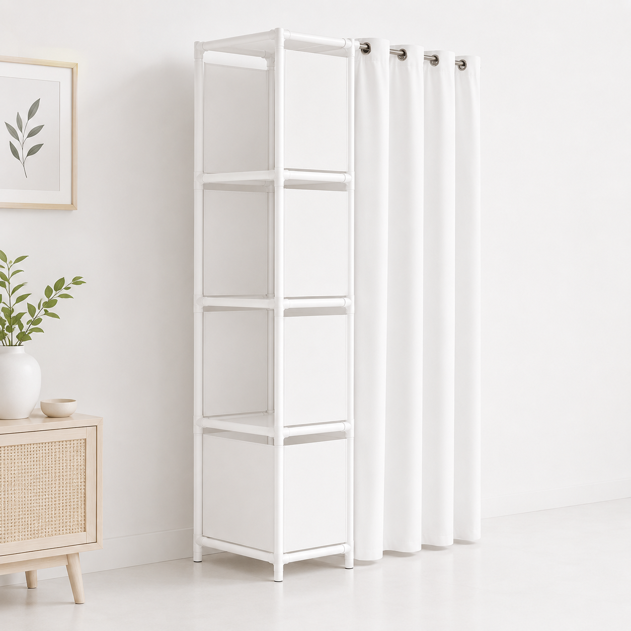 Closet organizador plegable blanco