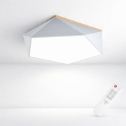 Lámpara led moderna pentagono sobrepuesta c/control 36+36w 400mm blanco 3000k-4000k-6000k modelo ukdah Konnergie