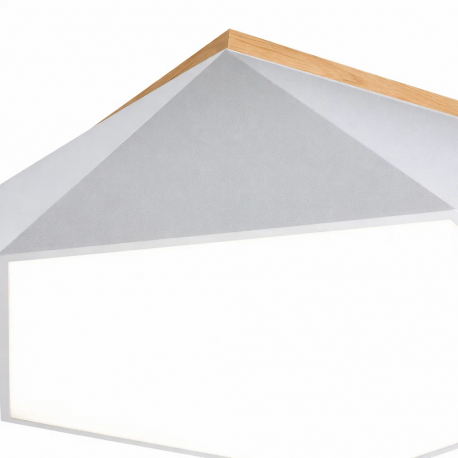 Lámpara led moderna pentagono sobrepuesta c/control 36+36w 400mm blanco 3000k-4000k-6000k modelo ukdah Konnergie