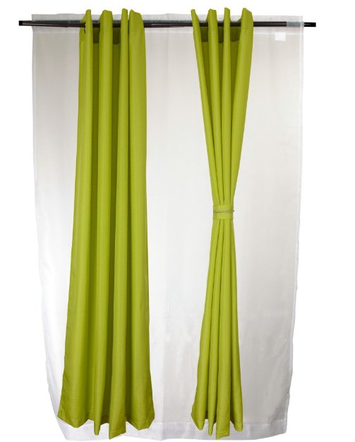 Set de cortinas 8 piezas, modelo Yasmin pistacho, Masel