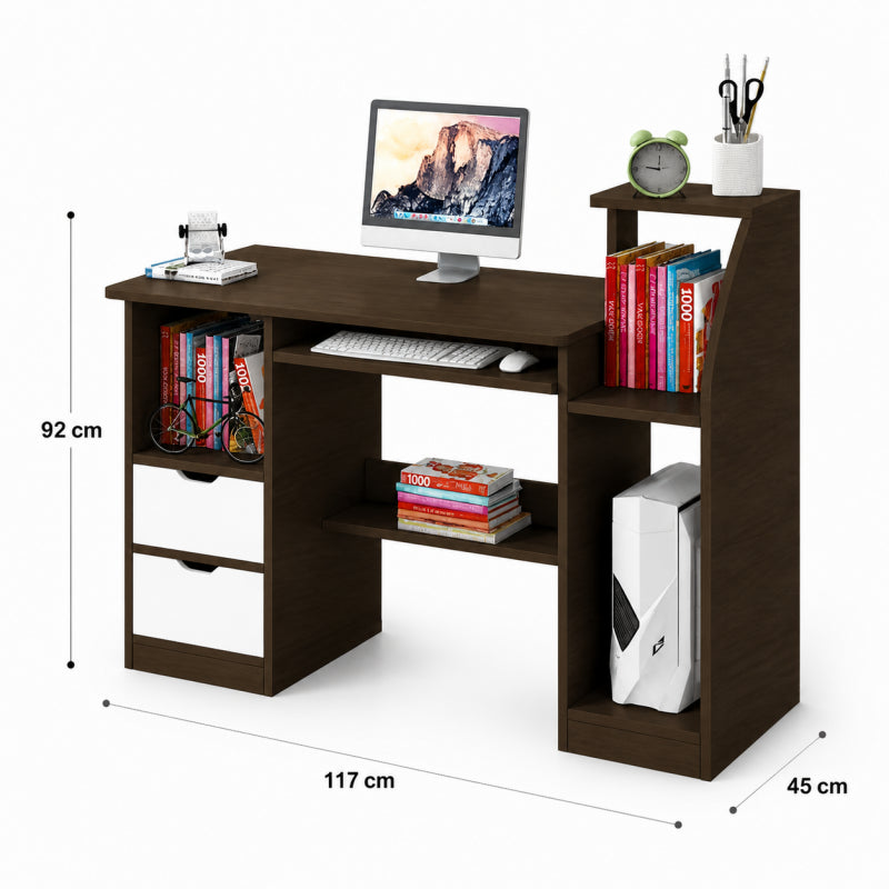 Escritorio para computador con gavetas Wood
