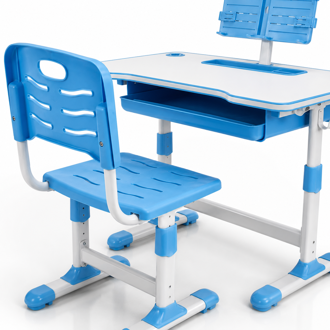 Escritorio + Silla Ergonomica para niños Azul