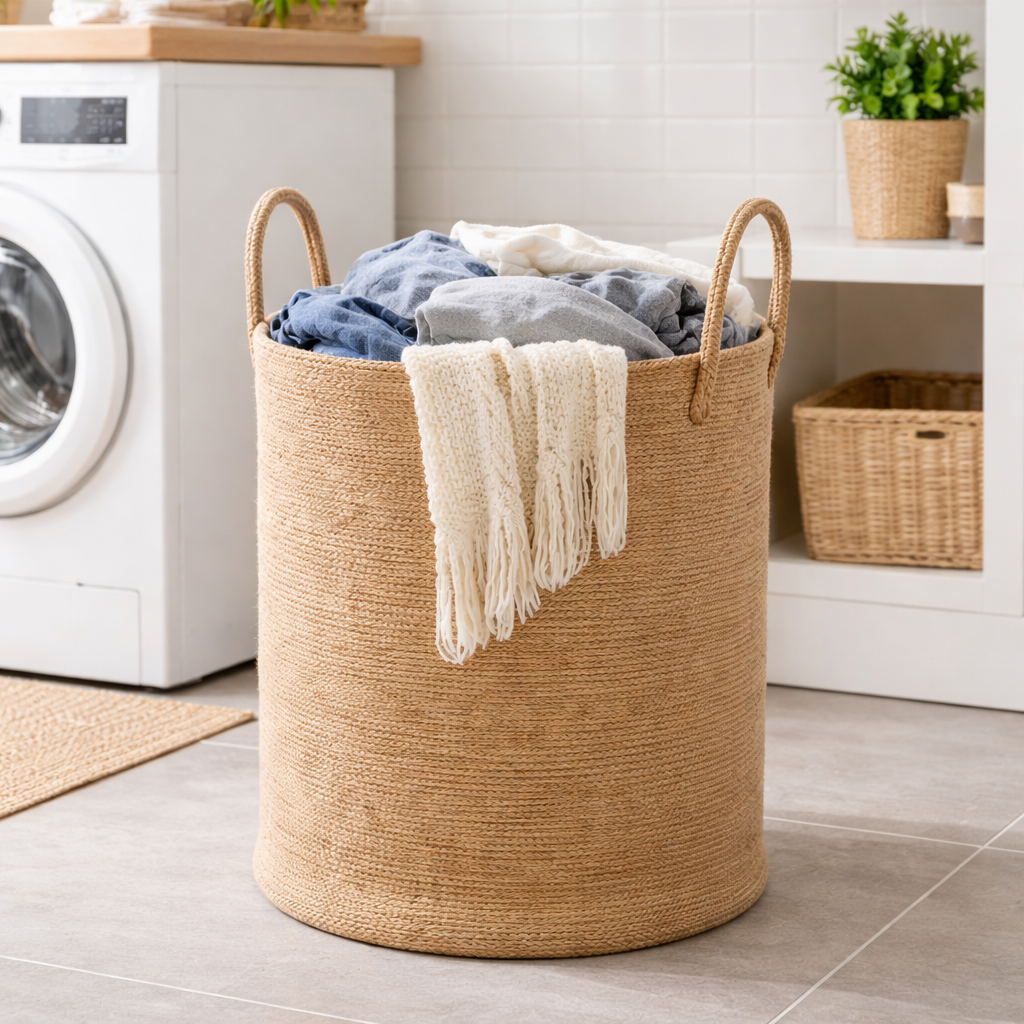 Cesta Canasta tejida de cañamo 60 Litros