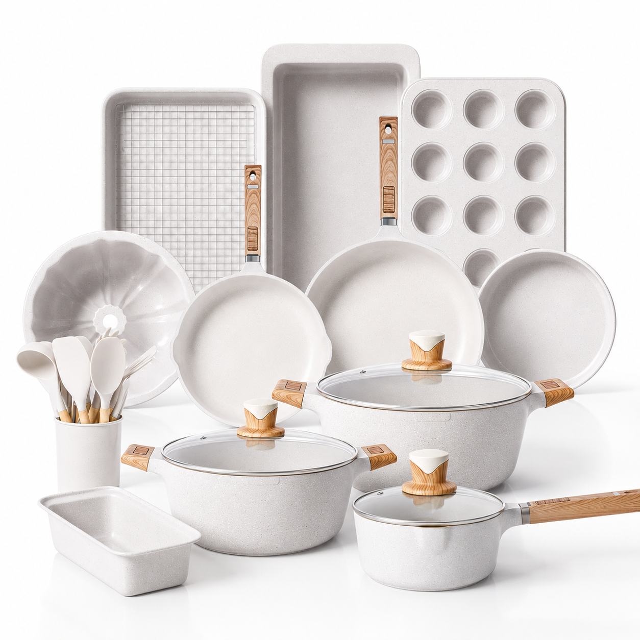 Set de Cocina Antiadherente Multifuncional con Moldes y Utensilios