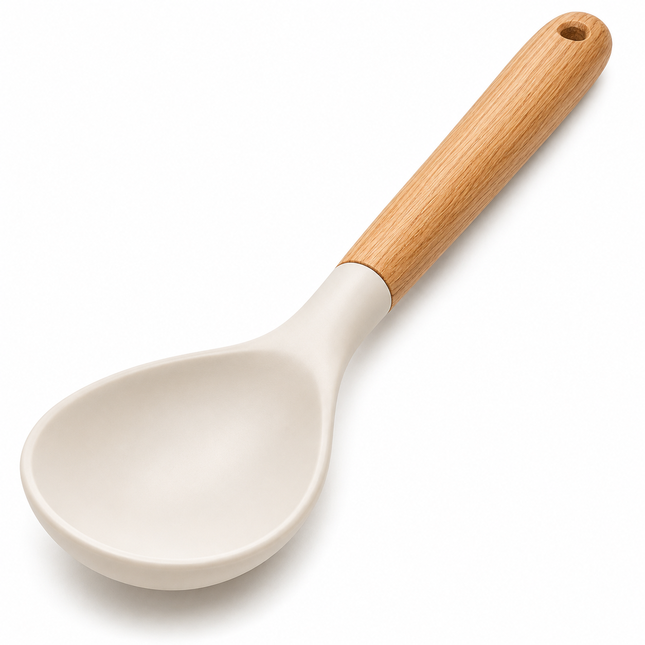 Set de Utensilios de Cocina Silicona Premium con Mango Tipo Madera