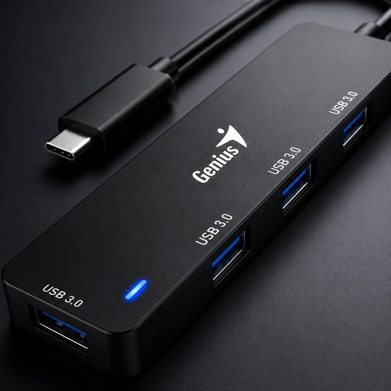 Hub 4 en 1 Genius Plug Type C to USB 3.0