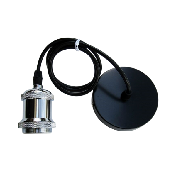 Soquete vintage plata porta ampolleta e27 modelo varena