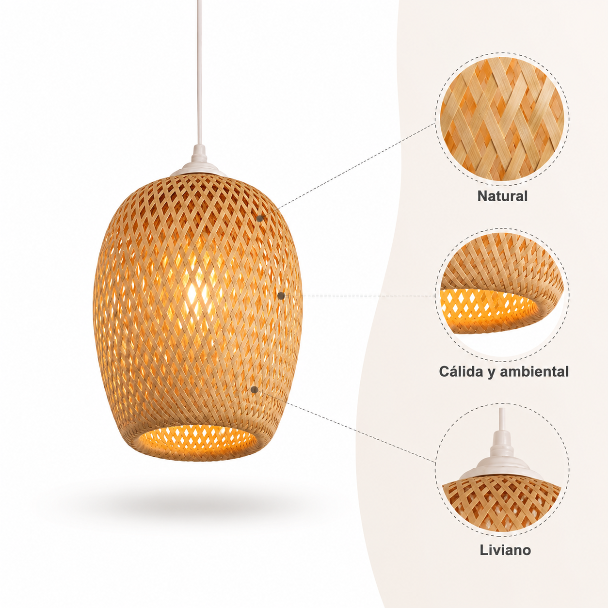 Lámpara colgante bambú Terra Savanna